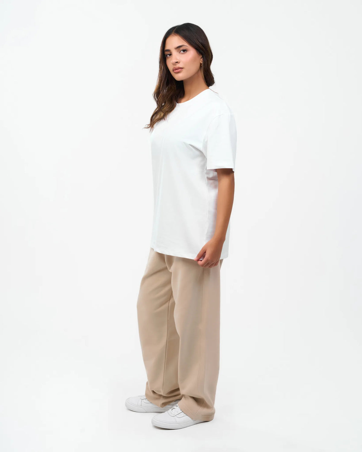 White Oversized Crew-Neck T-Shirt