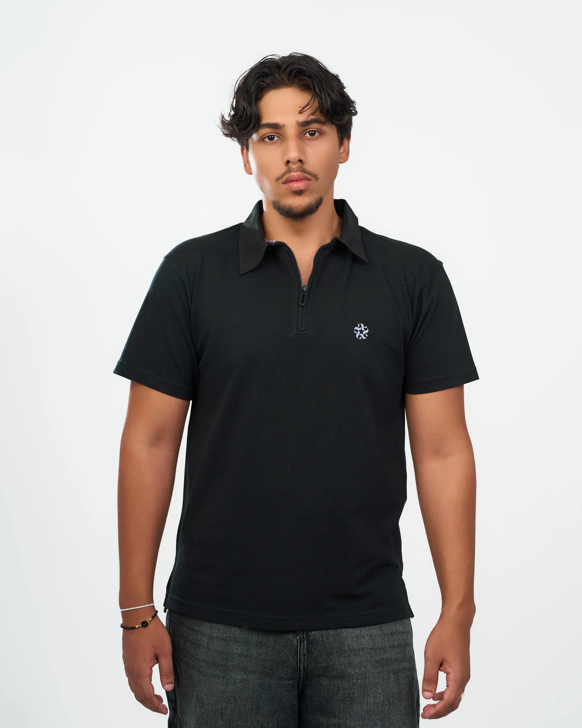 Black Classic Polo Shirt detail view 4