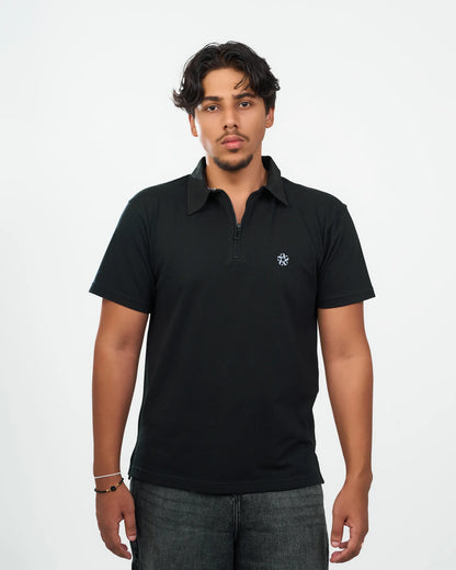 Black Classic Polo Shirt detail view 4