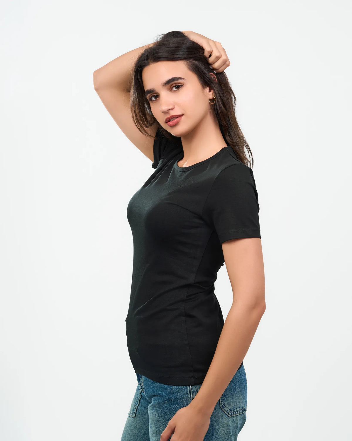 Black Fitted Everyday T-Shirt product view