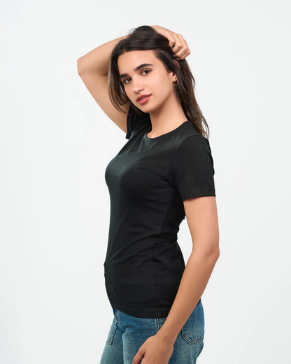 Black Fitted Everyday T-Shirt product view