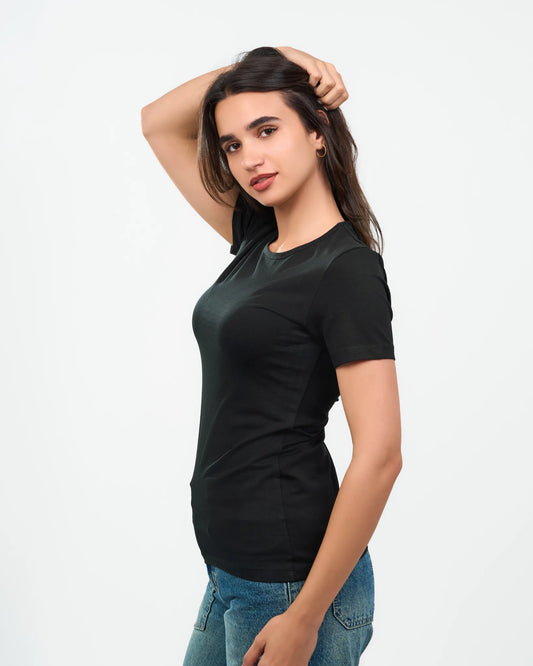 Black Fitted Everyday T-Shirt product view