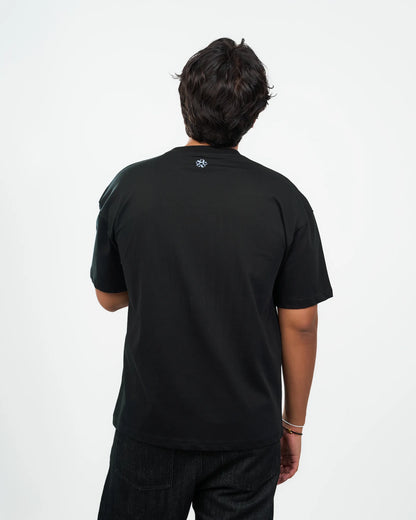 Black Relaxed Crew-Neck T-Shirt product view