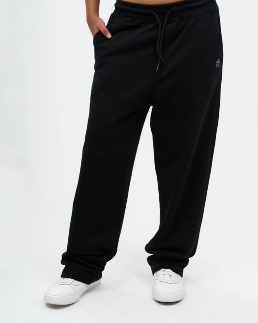 Black Relaxed Jogger Pants detail view 2