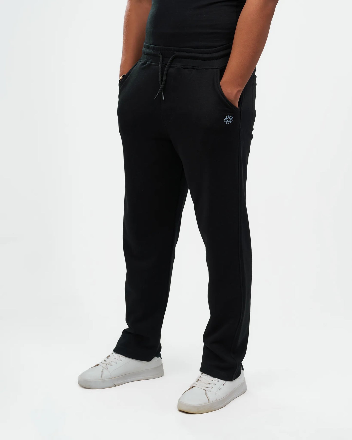 Black Relaxed Lounge Pants detail view 2