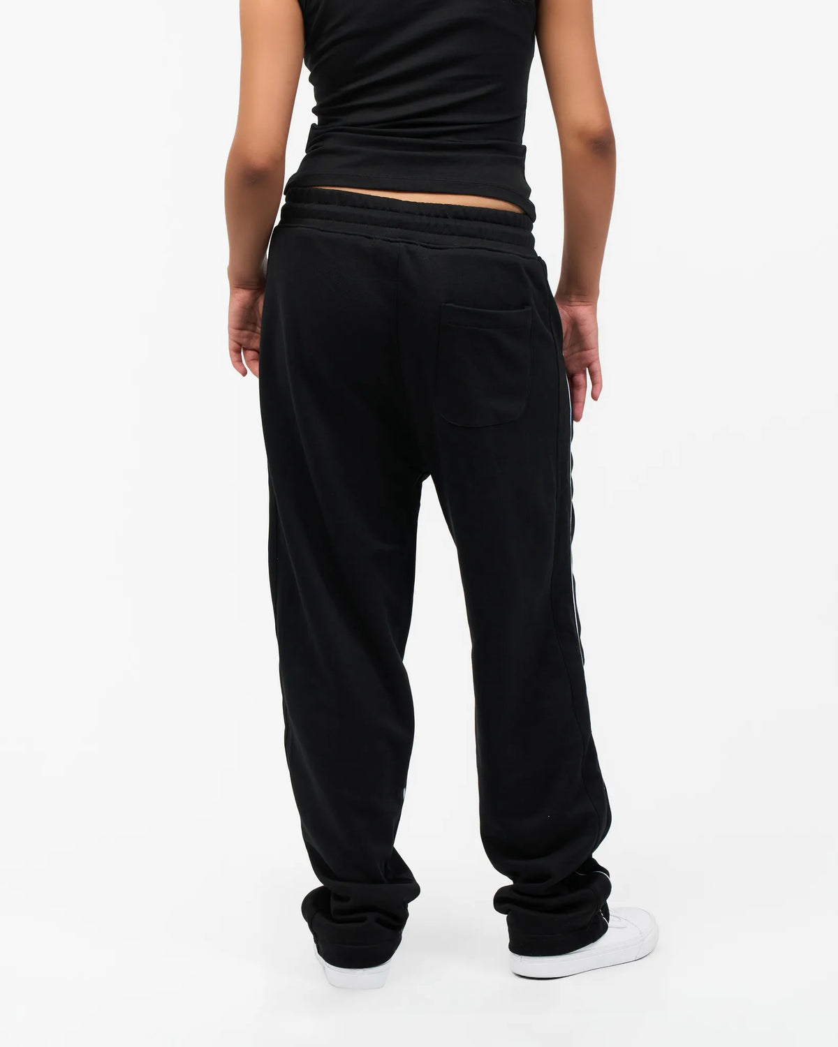 Black Side-Piping Jogger Pants detail view 2