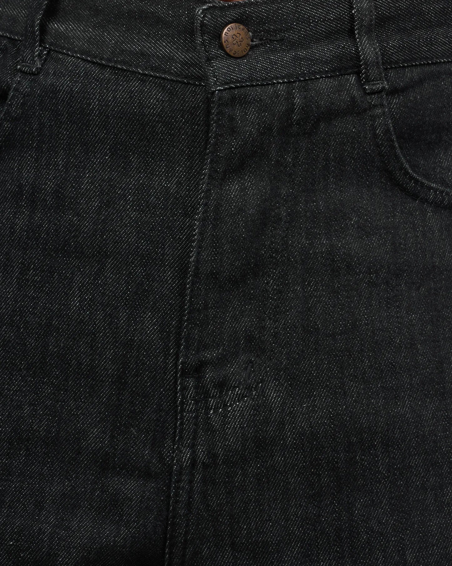 Black Wash Straight-Leg Denim Jeans detail view 2
