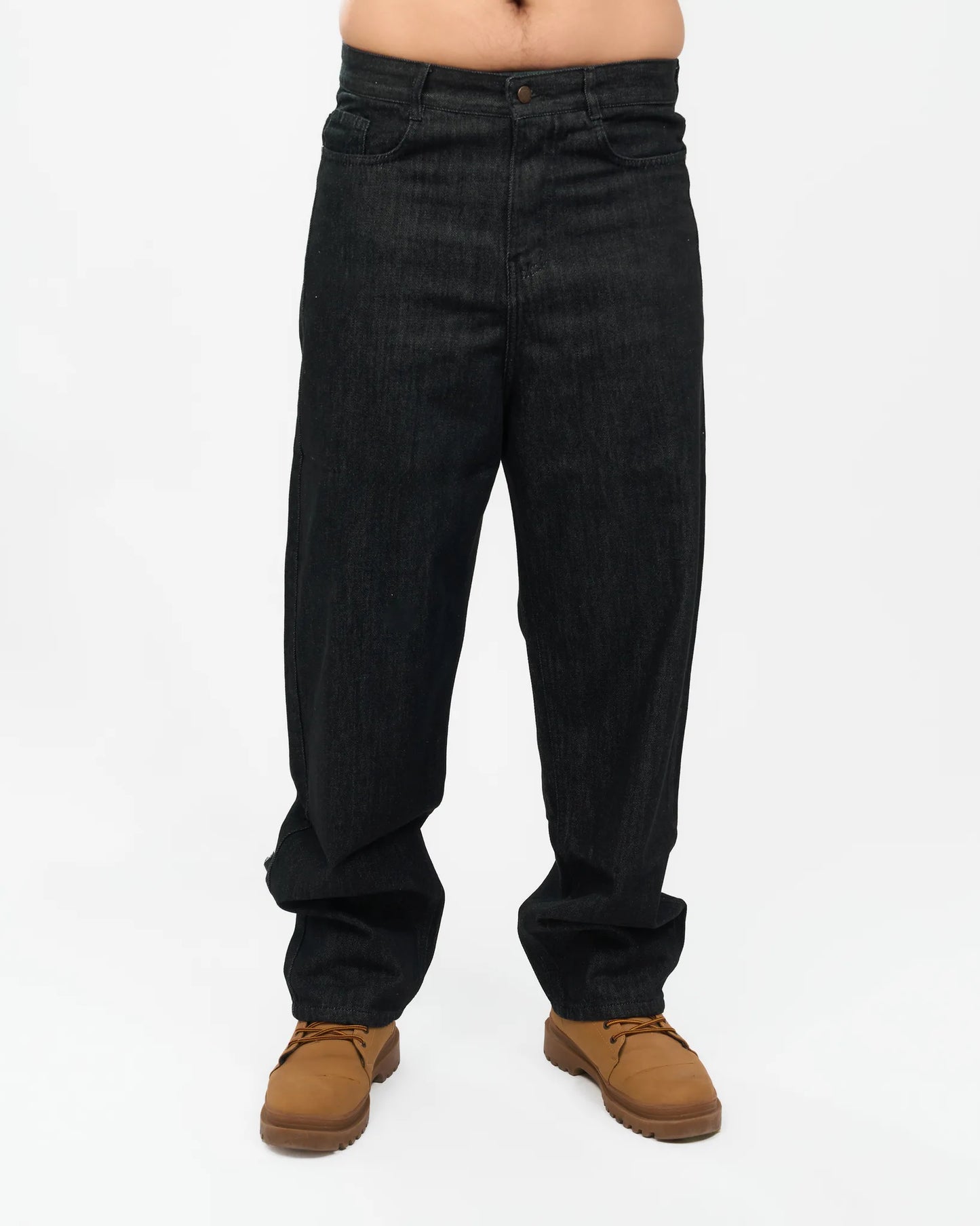 Black Wash Straight-Leg Denim Jeans detail view 8