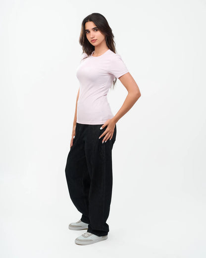 Blush Fitted Crew-Neck T-Shirt alternate view