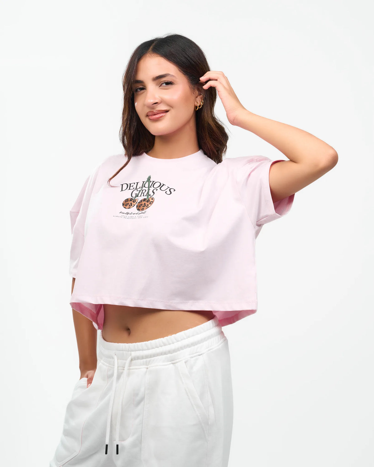 Blush Graphic Cropped T-Shirt alternate view