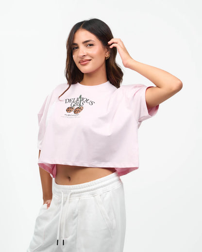 Blush Graphic Cropped T-Shirt alternate view