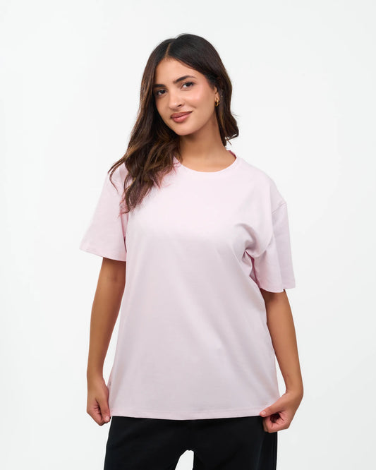 Blush Relaxed Crew-Neck T-Shirt product view