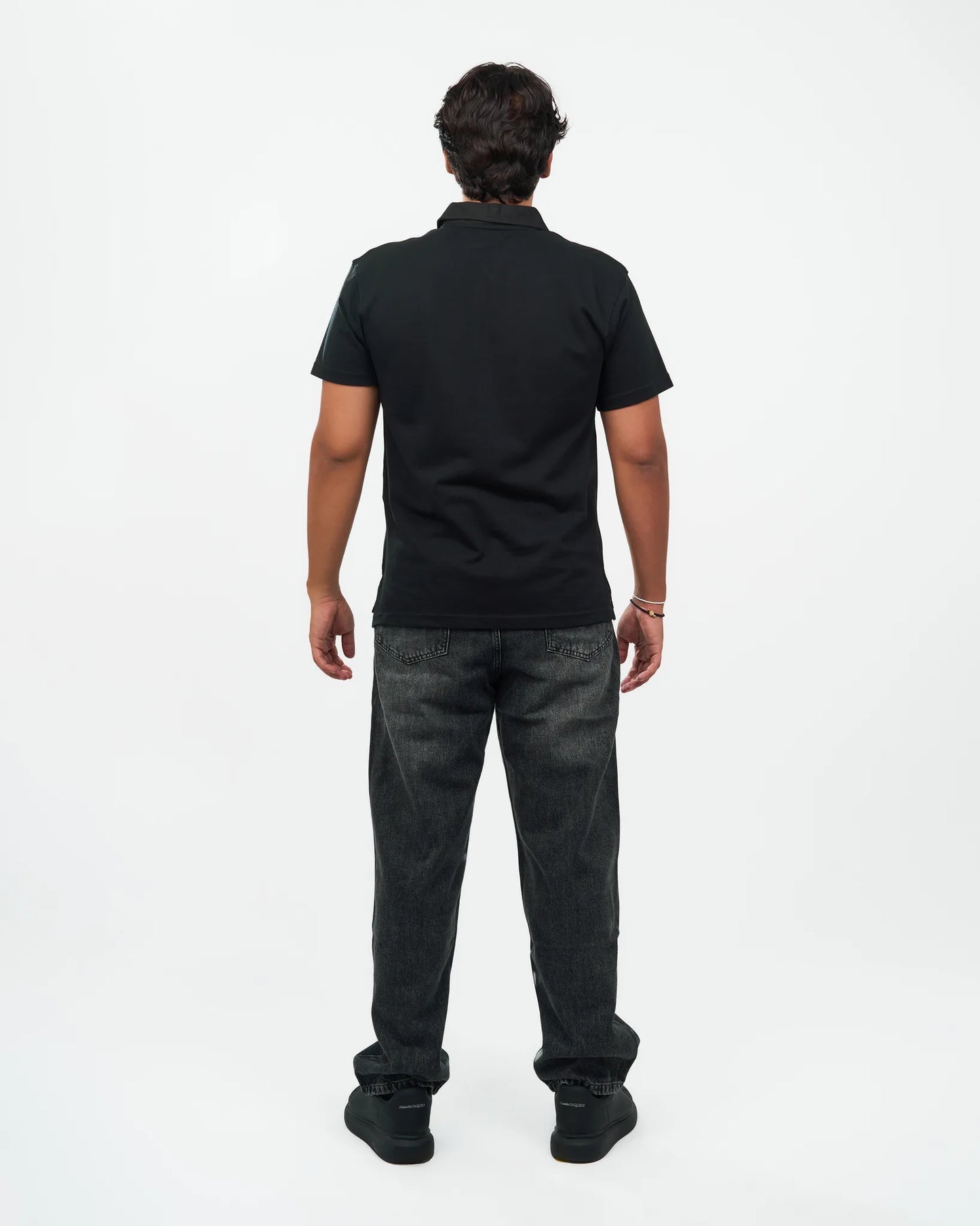 Charcoal Wash Straight-Leg Denim Jeans product view