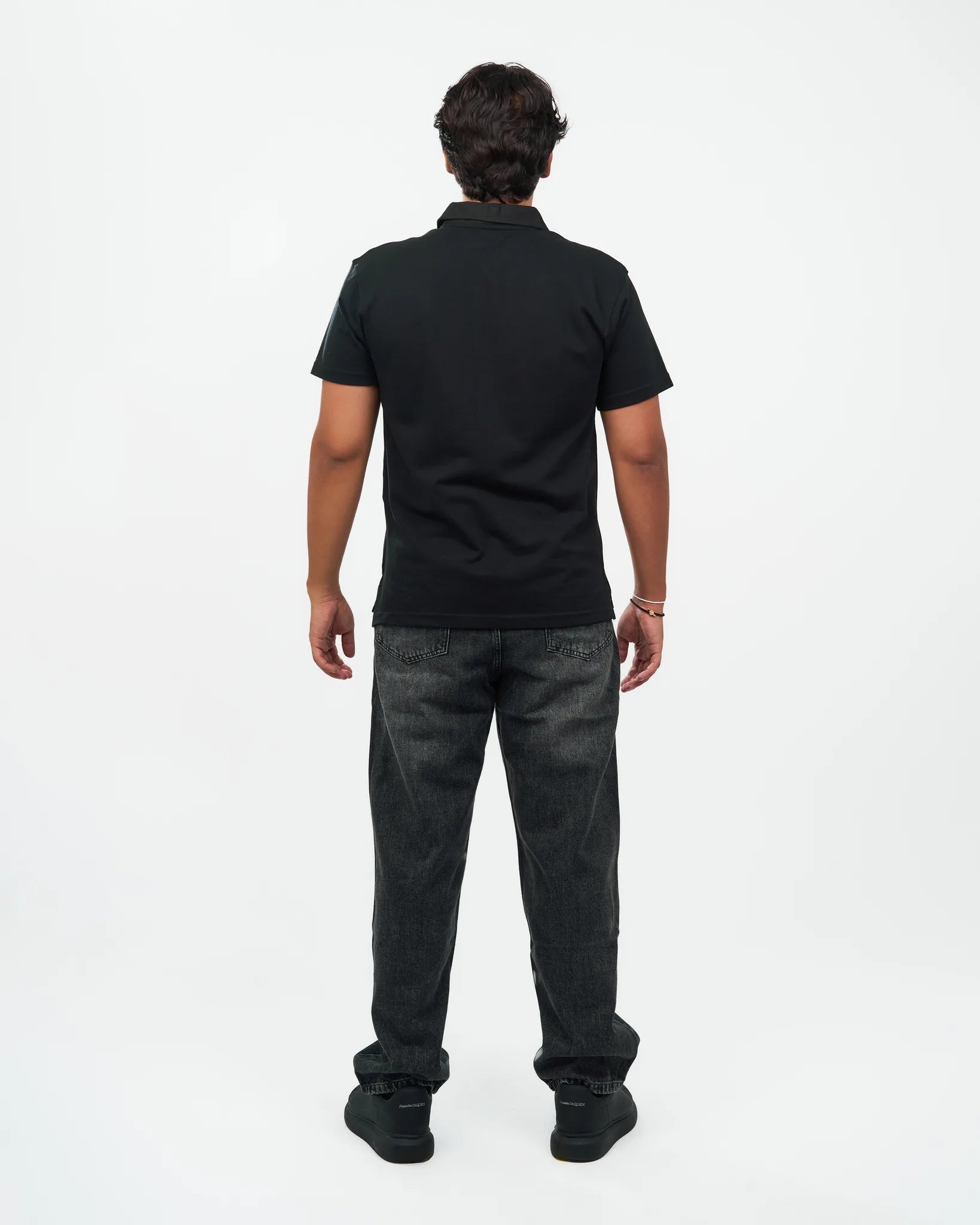 Charcoal Wash Straight-Leg Denim Jeans product view