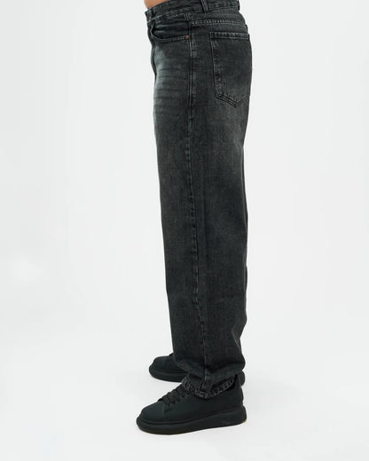 Charcoal Wash Straight-Leg Denim Jeans detail view 2