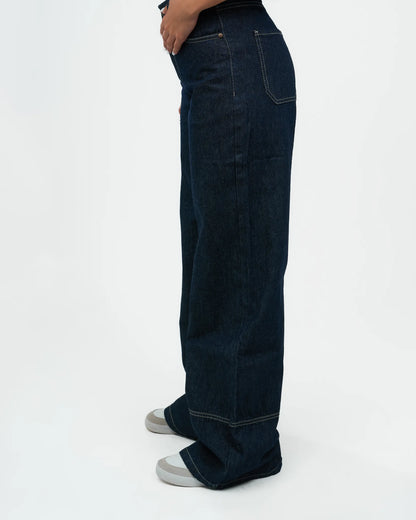 Dark Indigo Wide-Leg Denim Jeans alternate view