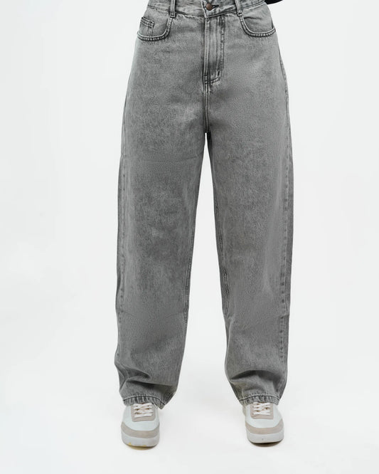 Grey Wash Relaxed Denim Jeans