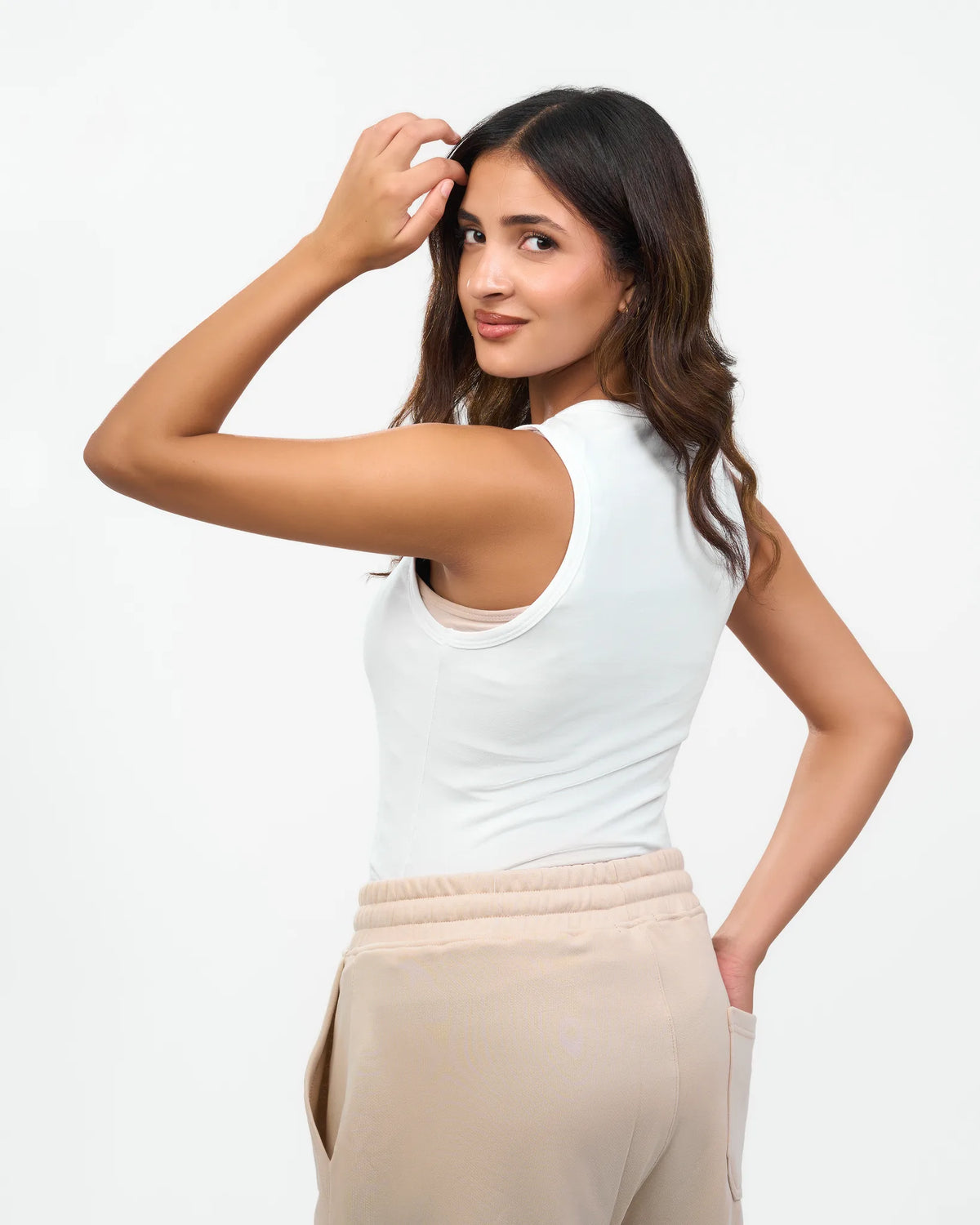 Sand Cargo Straight-Leg Pants