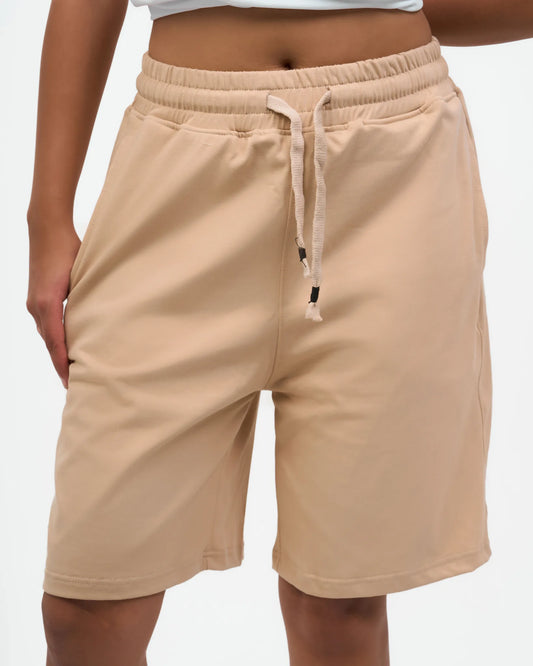 Sand Drawstring Bermuda Shorts