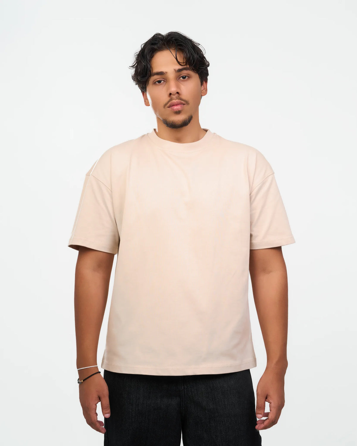 Sand Relaxed Crew-Neck T-Shirt
