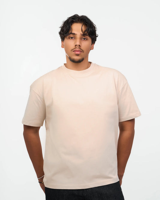 Sand Relaxed Crew-Neck T-Shirt