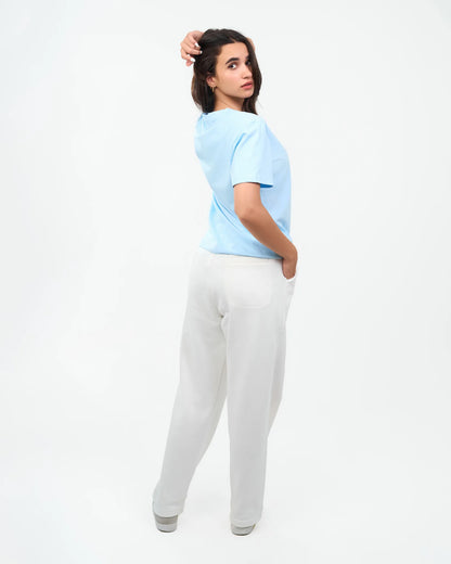 Sky Blue Relaxed Crew-Neck T-Shirt