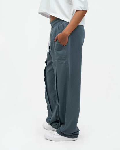 Slate High-Rise Cargo Jogger Pants