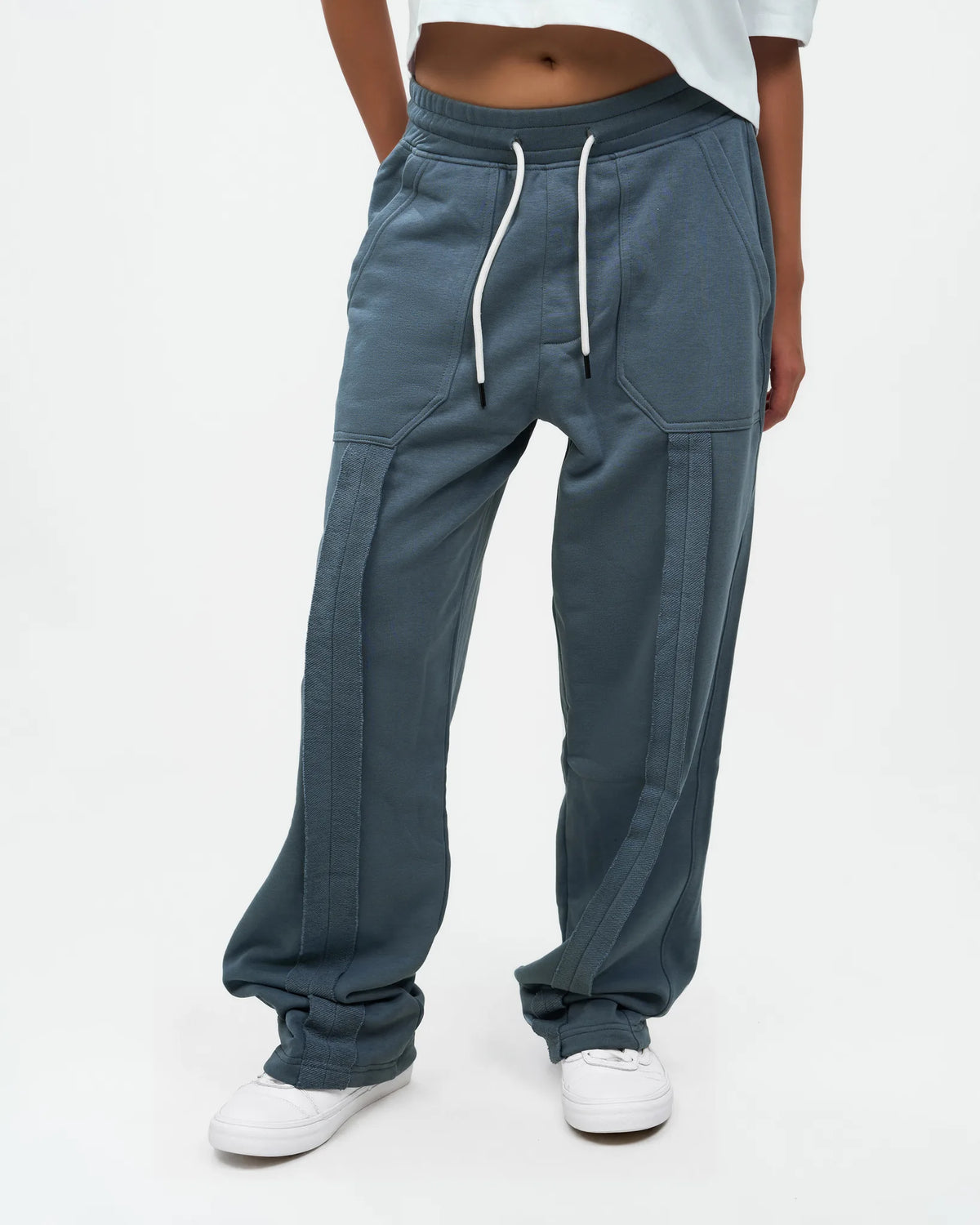 Slate High-Rise Cargo Jogger Pants