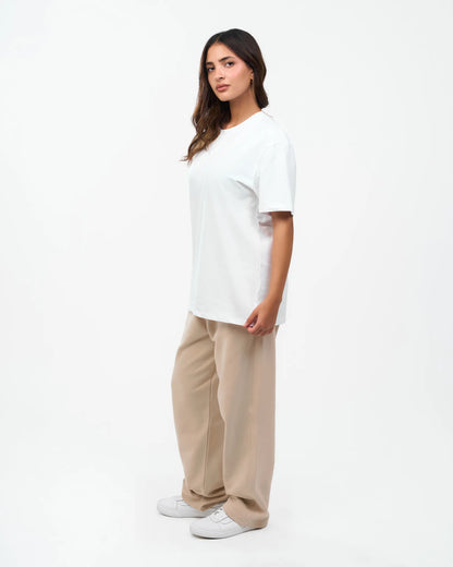 White Oversized Crew-Neck T-Shirt