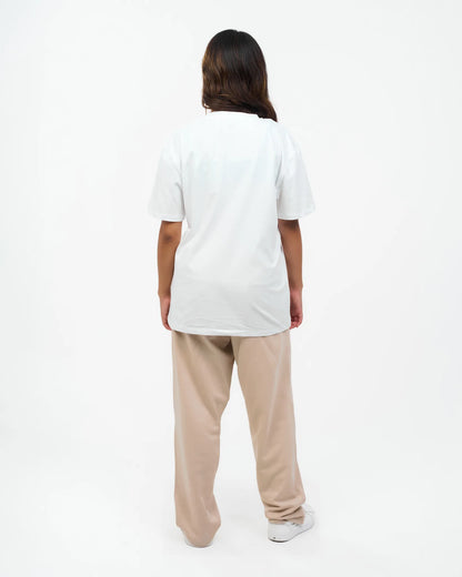 White Oversized Crew-Neck T-Shirt
