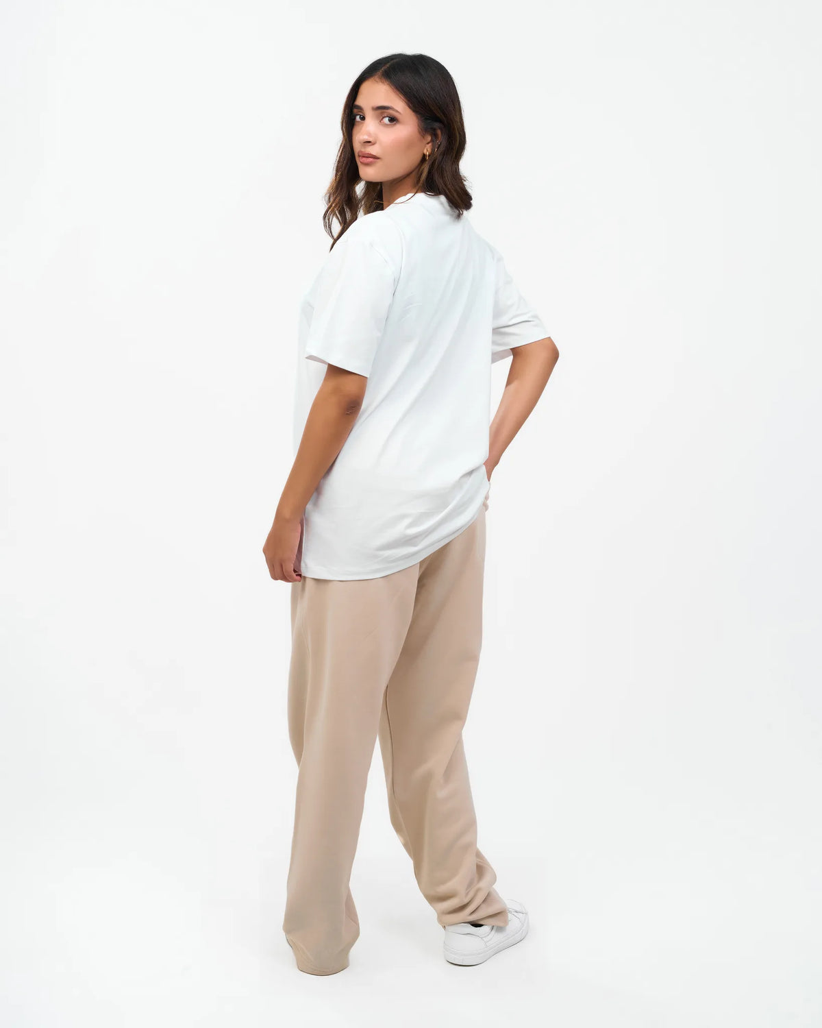 White Oversized Crew-Neck T-Shirt