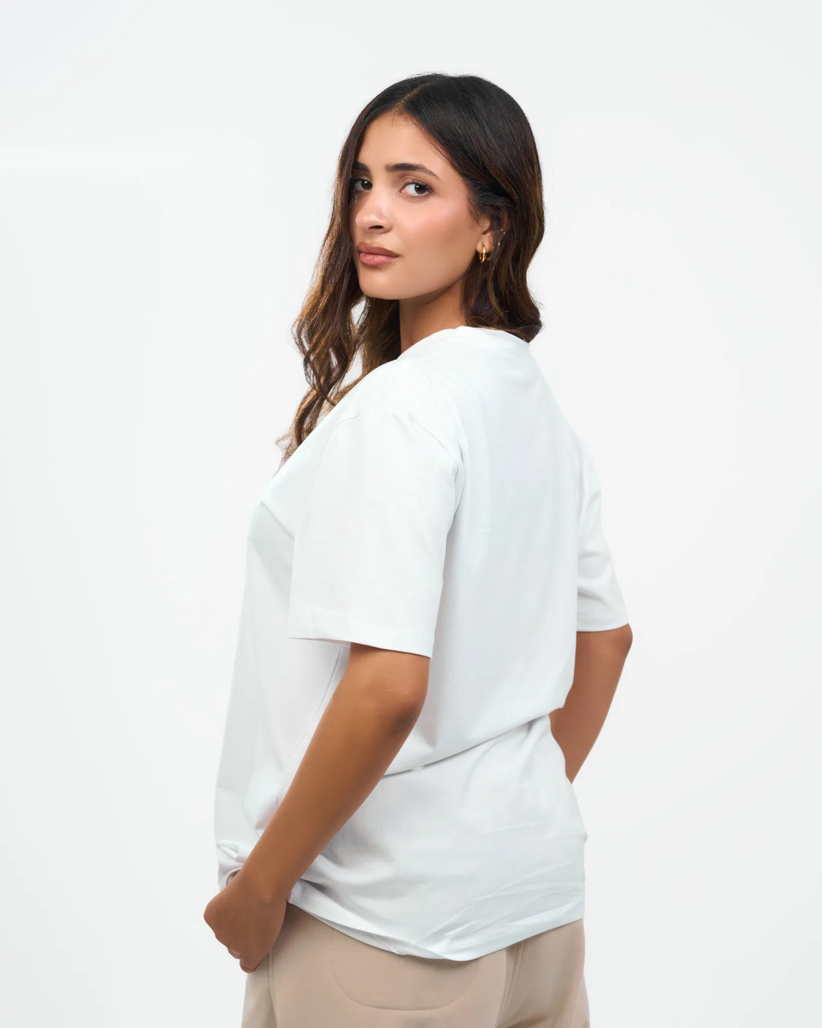 White Oversized Crew-Neck T-Shirt