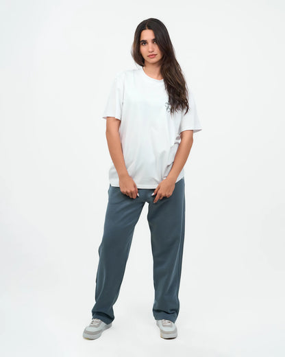 White Oversized Emblem T-Shirt