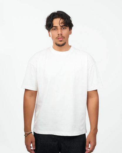White Relaxed Crew-Neck T-Shirt
