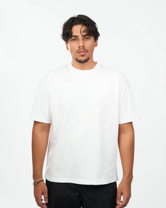 White Relaxed Crew-Neck T-Shirt